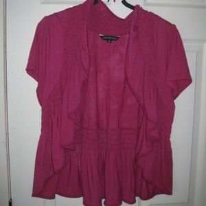 Magenta Pink Ruffled Bolero Addition Elle